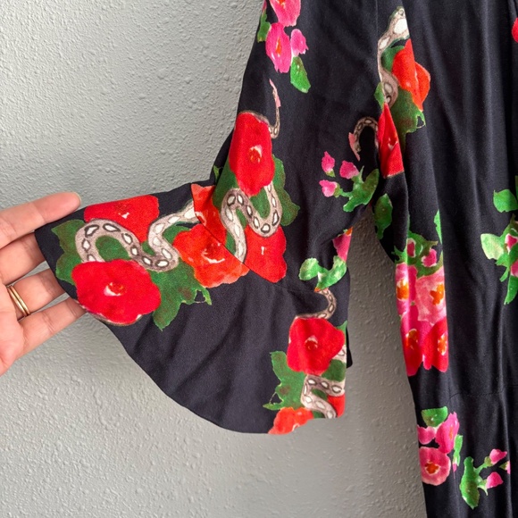 Emerson Fry Floral Maxi Dress - Navy and Red - Picture 4 of 10